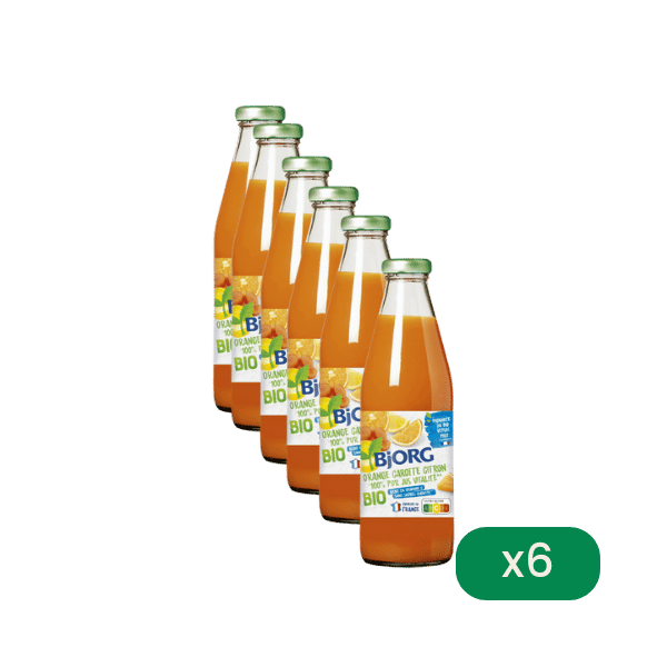 Lot de 6 jus vitalité orange carotte bio - 6 x 75cL