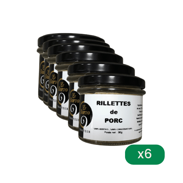 Lot de 6 Rillettes de porc - 6 x 90g