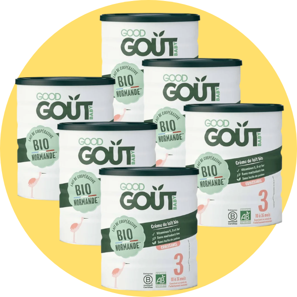 Lot de 6 laits de croissance bio dès 10 mois Good Goût