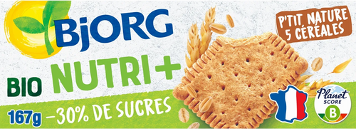 Biscuits p'tit nature 5 céréales bio - 167g