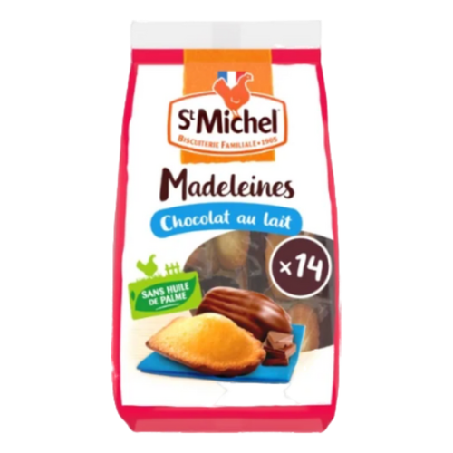 Madeleines nappées au chocolat au lait - 350g
