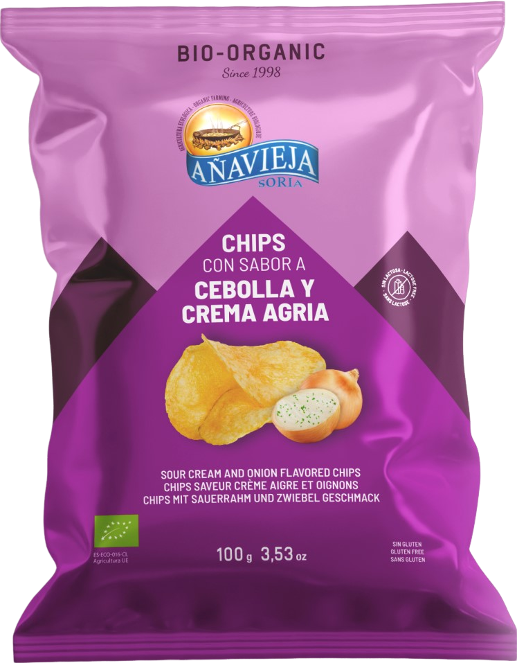 Chips saveur crème et oignon sans lactose bio - 100g