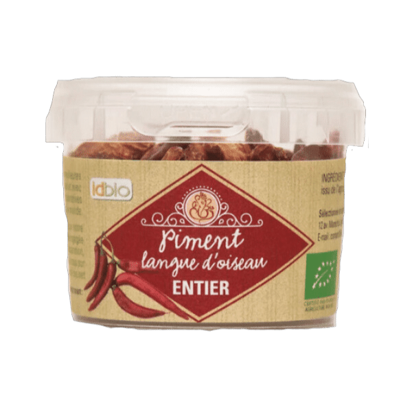 Piment Langue d'Oiseau entier bio - 20g