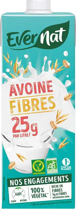 Boisson avoine fibre bio - 1L