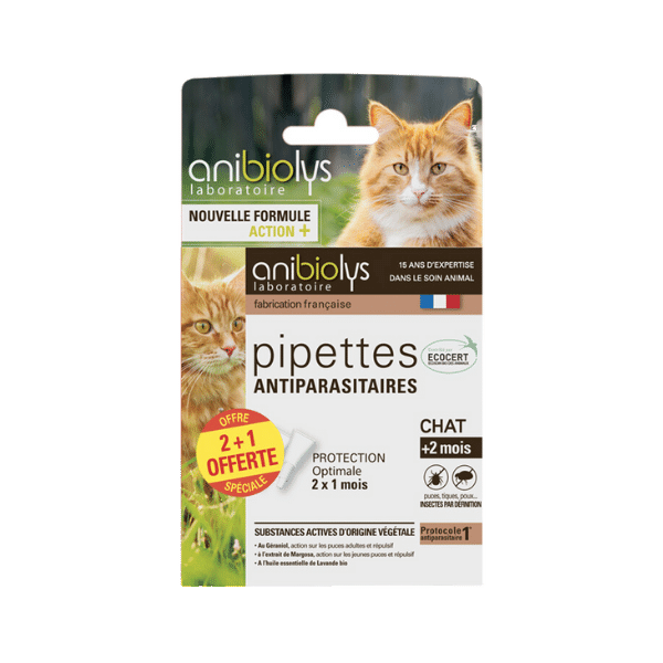 Lot pipettes chat : 2+1 offert - Anibiolys