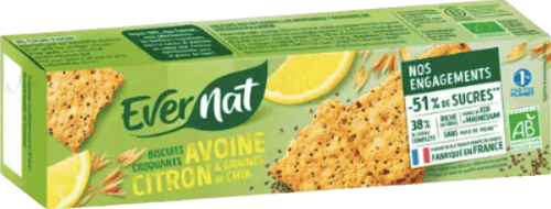 Biscuits avoine citron chia bio - 130g