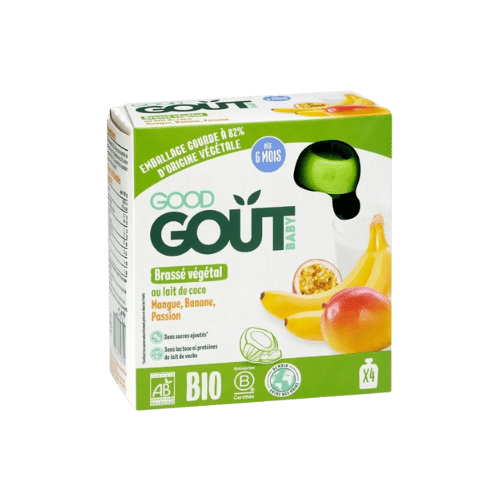 Brassé végétal coco, mangue et banane bio - 4x85g