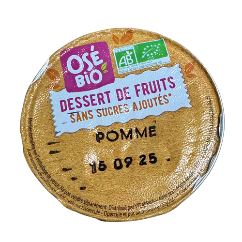 Purée de pommes bio - 100g