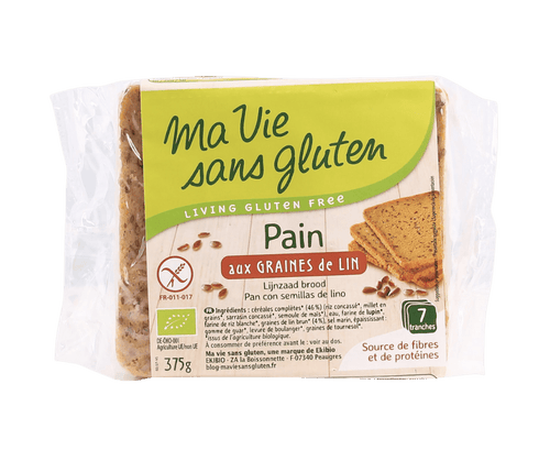 Pain aux graines de lin sans gluten bio - 375g