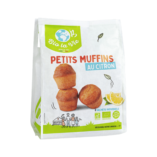 Petits muffins au citron bio - 224g - Bio La Vie