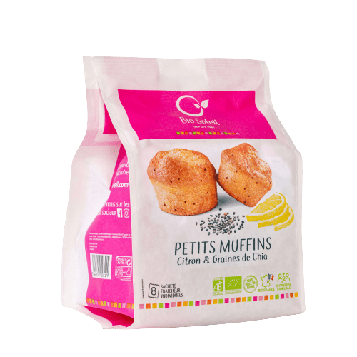 Muffins citron et graines de chia bio - x8