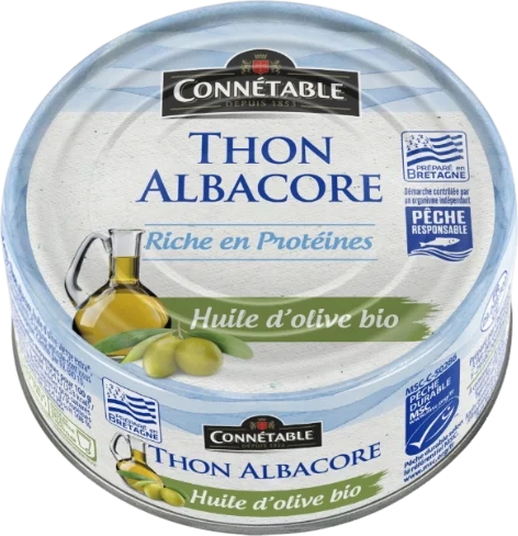 Thon albacore à l'huile d'olive vierge extra bio - 160g