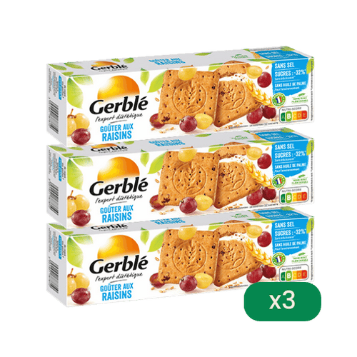 Lot de 3 goûters aux raisins - 3x360g