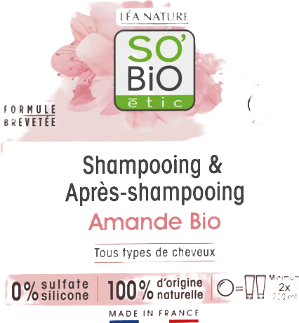 Shampoing solide cheveux normaux amande bio - 25g