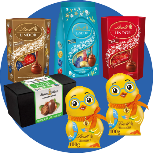 Panier chocolats de Pâques