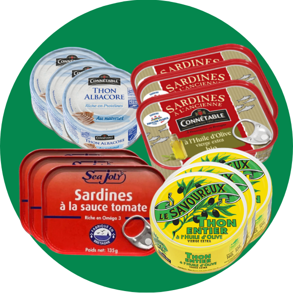 Panier produits de la mer