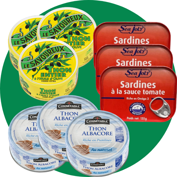 Panier produits de la mer