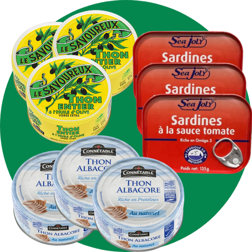 Panier produits de la mer