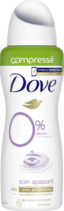 Déodorant soin apaisant 0% alcool compressé -  100ml