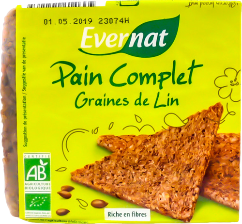 Pain complet aux graines de lin bio - 500g