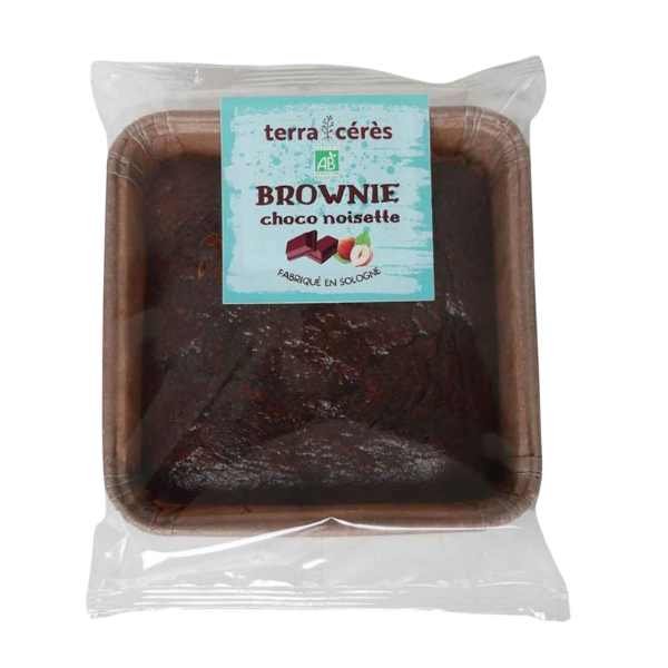 Brownie au chocolat et aux noisettes sans gluten bio - 170g