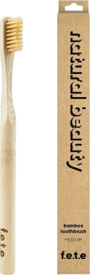 Brosse à dents medium en bambou naturel