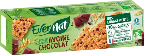 Croquants avoine chocolat - 130g