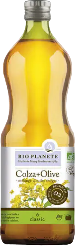 Huile d'assaisonnement colza et olive bio 1L
