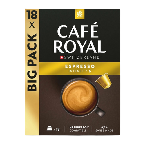 Café en capsules compatibles Nespresso espresso intensité 6 - 18 capsules