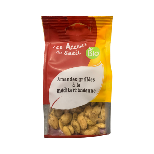 Amandes grillées à la méditerranéenne bio - 125g