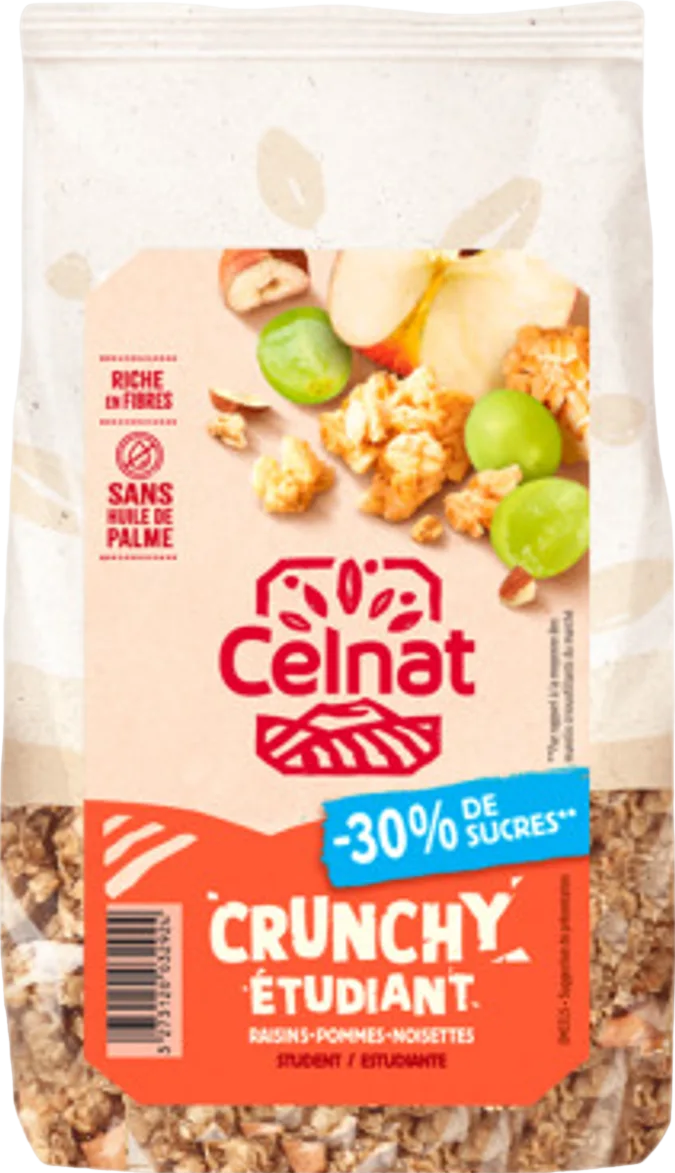 Crunchy étudiant réduit en sucres - 400g