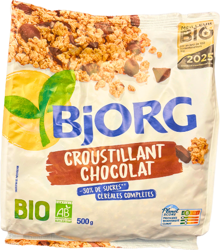 Céréales croustillant chocolat bio - 500g