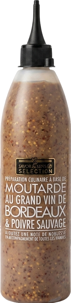 Moutarde au grand vin de Bordeaux & poivres sauvages - 500ml