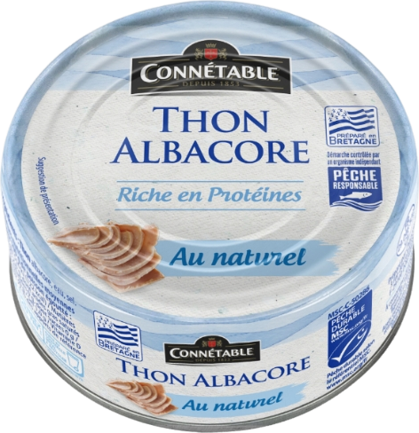 Thon albacore entier au naturel - 160g