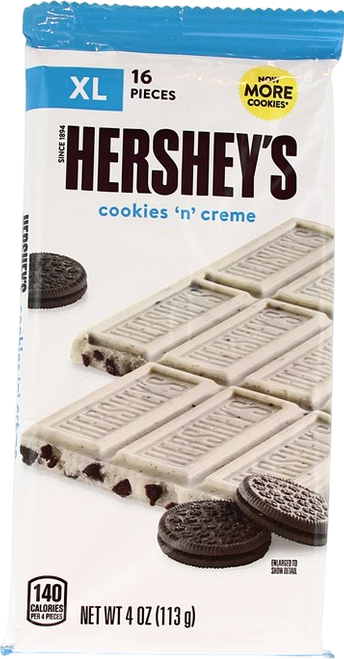 Tablette de chocolat blanc saveur cookies et crème - 113g