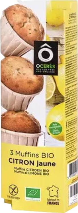 3 mini muffins citron bio - 3x45g