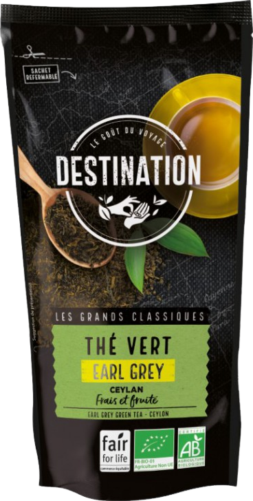 Thé vert earl grey bio - 80g