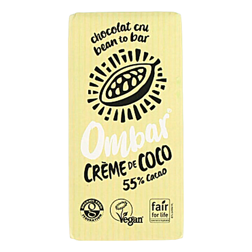 Chocolat cru à la crème de coco 55% cacao - 35g