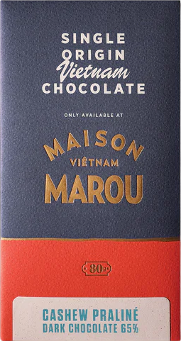 Tablette de chocolat noir 65% Praliné Noix de cajou