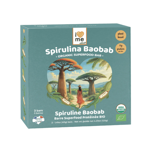 Barres protéinées à la spiruline baobab bio - 3x40g