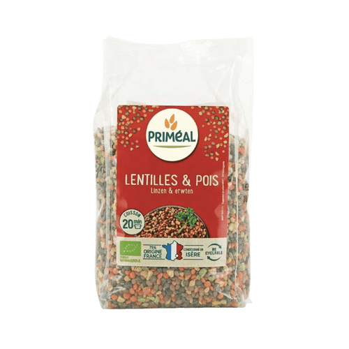 Lentilles et pois bio - 500g