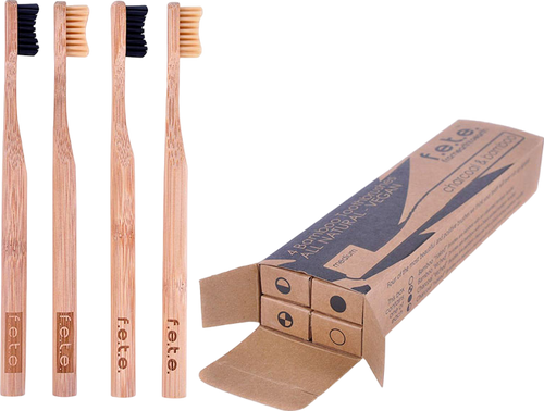 Brosses à dents en Bambou medium x4
