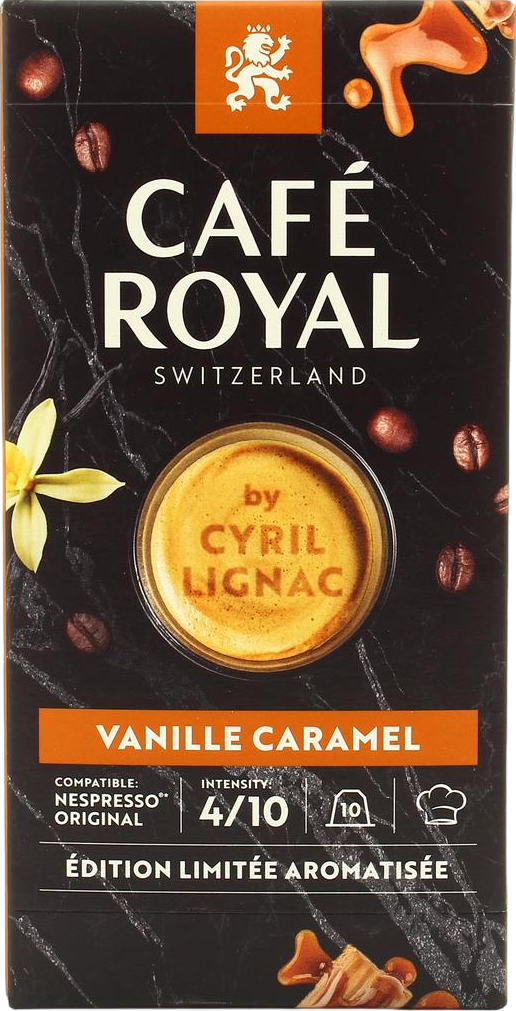 Café vanille caramel intensité 4 par Cyril Lignac - 10 capsules compatibles Nespresso