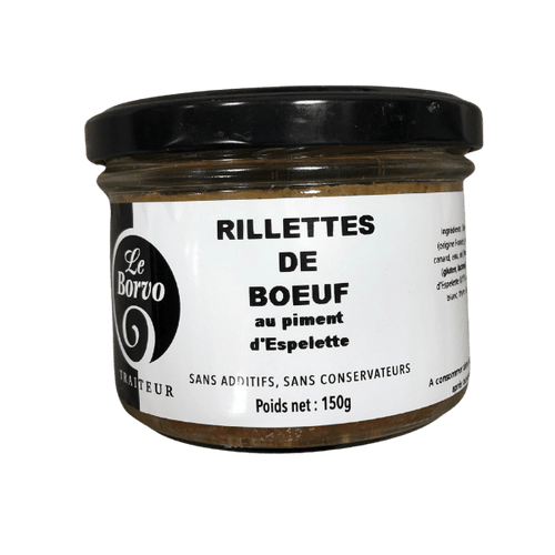 Rillettes de bœuf au piment d'Espelette - 150g