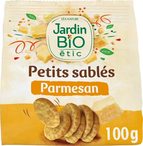 Petits sablés apéro parmesan bio - 100g