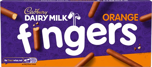 Biscuits fingers chocolat au lait saveur orange - 114g