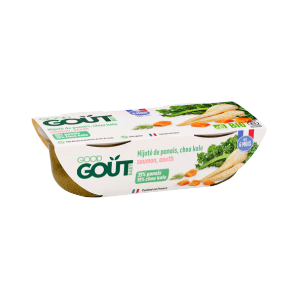 Mijoté de panais chou kale et saumon bio - 2x190g