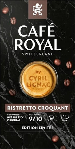 Café ristretto croquant intensité 9 par Cyril Lignac - 10 capsules compatibles Nespresso