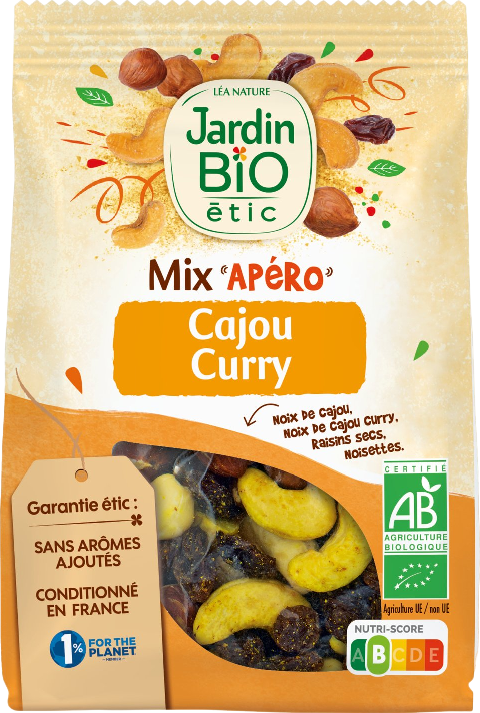 Mélange apéro cajou curry bio - 130g