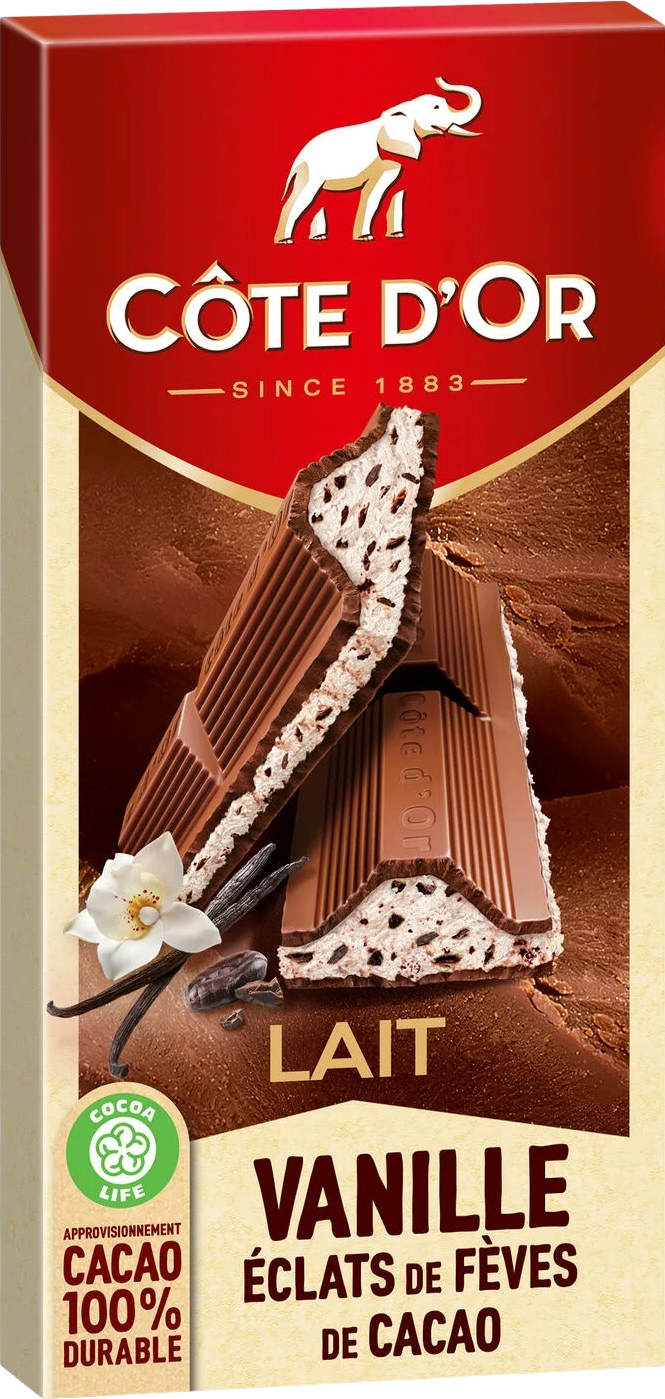 Chocolat au lait vanille éclats de cacao - 190g